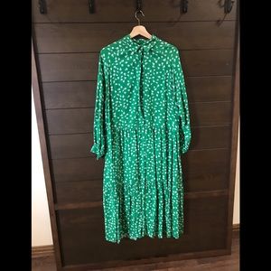 H&M collared shirt dress with a tiered skirt